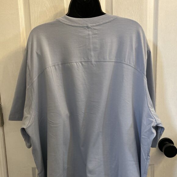 NWT All in Motion Plus Size 3X Blue Supima Cotton Short Sleeve T-Shirt Top - Picture 9 of 16